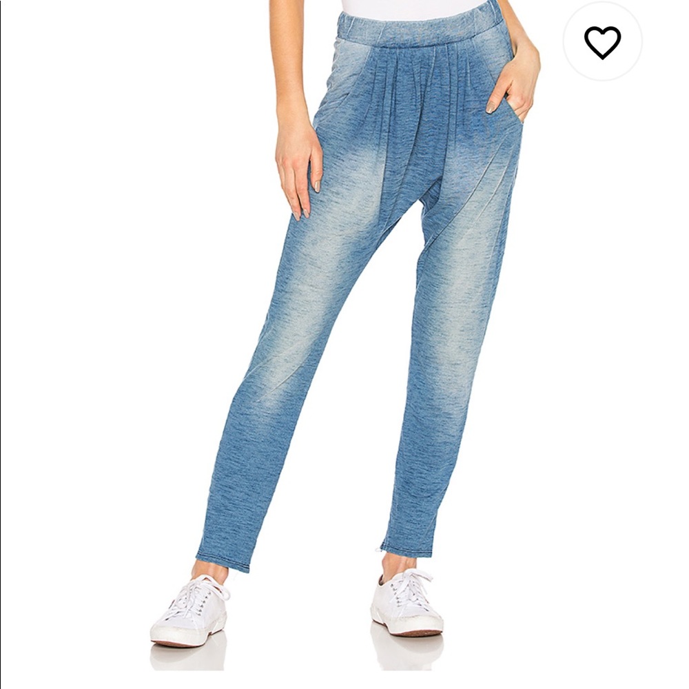 NWT NSF Brianna harem blue jogger pants